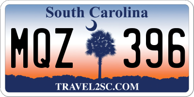 SC license plate MQZ396
