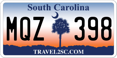 SC license plate MQZ398
