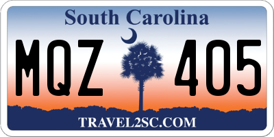 SC license plate MQZ405