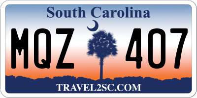 SC license plate MQZ407