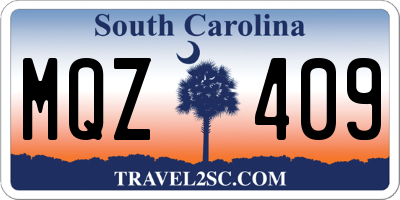 SC license plate MQZ409