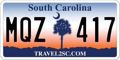 SC license plate MQZ417