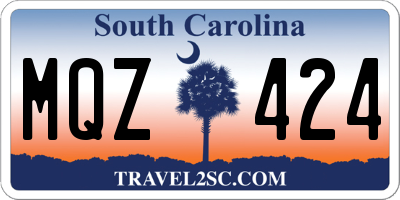 SC license plate MQZ424