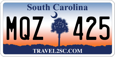 SC license plate MQZ425