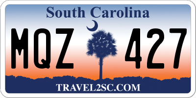SC license plate MQZ427