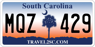 SC license plate MQZ429