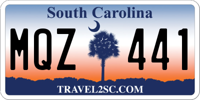 SC license plate MQZ441