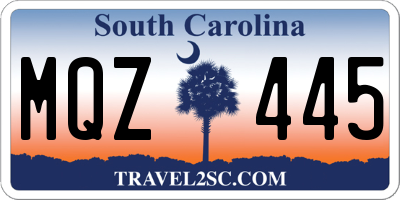 SC license plate MQZ445