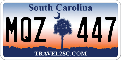 SC license plate MQZ447