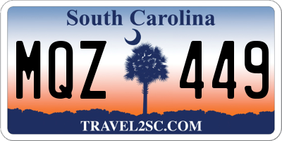 SC license plate MQZ449