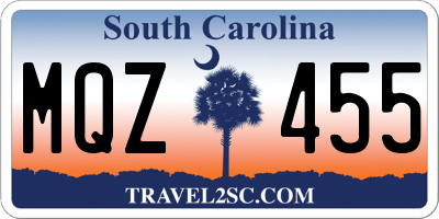 SC license plate MQZ455
