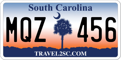 SC license plate MQZ456