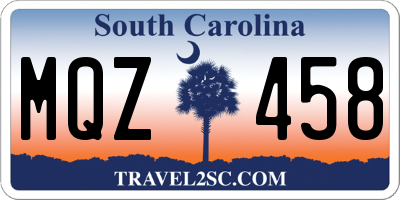 SC license plate MQZ458