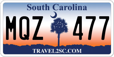 SC license plate MQZ477
