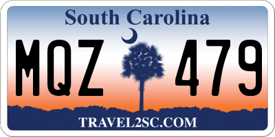 SC license plate MQZ479