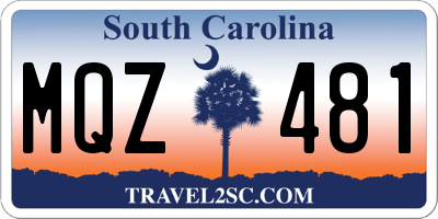SC license plate MQZ481