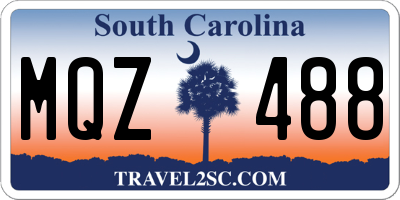 SC license plate MQZ488