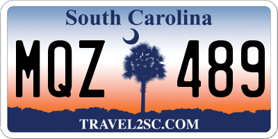 SC license plate MQZ489