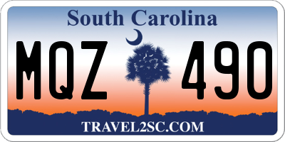 SC license plate MQZ490
