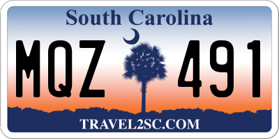 SC license plate MQZ491