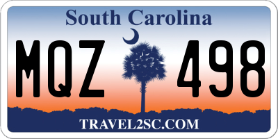 SC license plate MQZ498