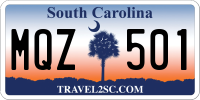 SC license plate MQZ501