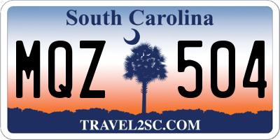 SC license plate MQZ504