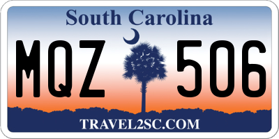 SC license plate MQZ506