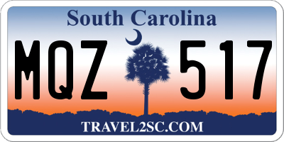 SC license plate MQZ517