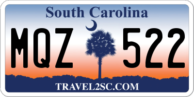 SC license plate MQZ522