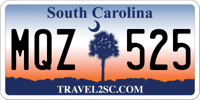 SC license plate MQZ525