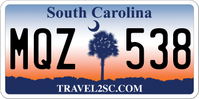 SC license plate MQZ538