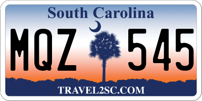 SC license plate MQZ545