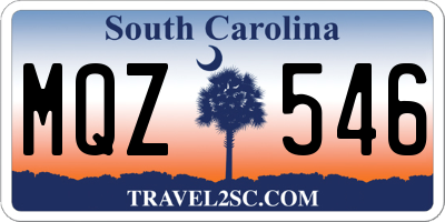 SC license plate MQZ546