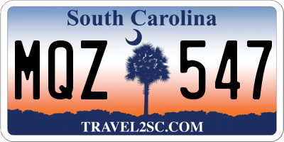 SC license plate MQZ547