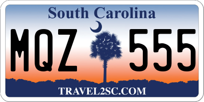SC license plate MQZ555
