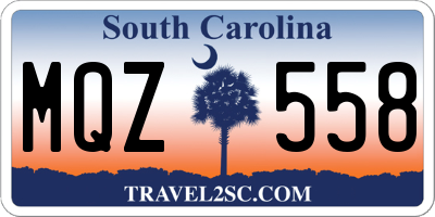 SC license plate MQZ558