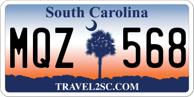 SC license plate MQZ568