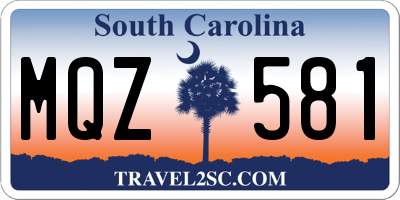 SC license plate MQZ581