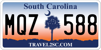 SC license plate MQZ588