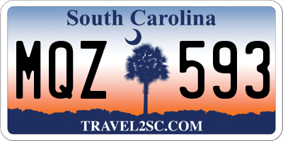SC license plate MQZ593