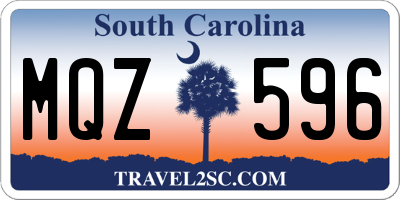 SC license plate MQZ596
