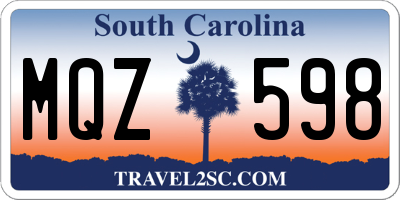 SC license plate MQZ598