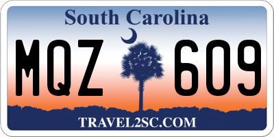 SC license plate MQZ609