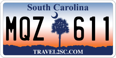 SC license plate MQZ611