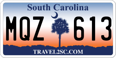 SC license plate MQZ613