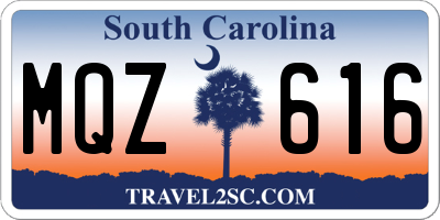 SC license plate MQZ616