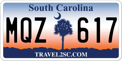 SC license plate MQZ617