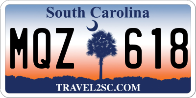 SC license plate MQZ618