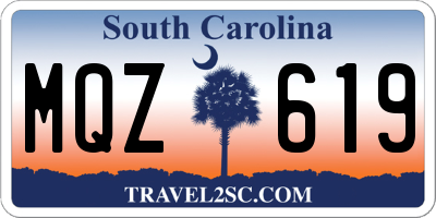 SC license plate MQZ619